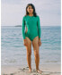 Фото #4 товара Women's Anna Cutout Long Sleeve One Piece Swimsuit