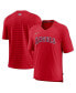 Men's Red Los Angeles Angels Authentic Collection Pregame Raglan Performance V-Neck T-shirt