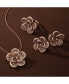ფოტო #3 პროდუქტის Chocolate Diamond & Nude Diamond Flower Statement Earrings (2-5/8 ct. t.w.) in 14k Rose Gold