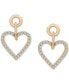 ფოტო #3 პროდუქტის Diamond Heart Drop Earrings (1/2 ct. t.w.) in 14k Gold, Created for Macy's