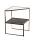 Фото #1 товара Hayle Mirrored Side Table with Faux Stone Glass