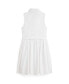 ფოტო #2 პროდუქტის Big Girls Belted Cotton Oxford Shirtdress