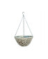 Фото #1 товара Resin Wicker Hanging Basket, White, 12"