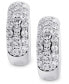 ფოტო #2 პროდუქტის Cubic Zirconia Small Huggie Hoop Earrings in Sterling Silver