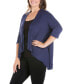 Фото #3 товара Plus Size Elbow Length Sleeve Open Cardigan