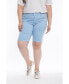 ფოტო #2 პროდუქტის Plus Size Mid Rise Bermuda Shorts