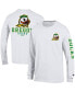 Men's White Oregon Ducks Team Stack Long Sleeve T-shirt