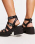 Фото #2 товара ASOS DESIGN Wide Fit Highway chunky mid heeled sandals in black