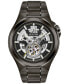 ფოტო #1 პროდუქტის Men's Automatic Gunmetal Stainless Steel Bracelet Watch 46mm 98A179