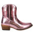 Фото #1 товара Roper Shay Metallic Snip Toe Cowboy Booties Womens Pink Casual Boots 09-021-1567