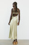 Satin midi slip dress