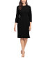 ფოტო #1 პროდუქტის Women's Jewel-Neck 3/4-Sleeve Sheath Dress