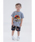 Фото #4 товара Boys T-Shirt and French Terry Shorts Outfit Set to