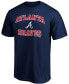 Фото #4 товара Men's Navy Atlanta Braves Heart Soul T-shirt