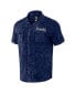 Фото #2 товара Men's Darius Rucker Collection by Navy Atlanta Braves Denim Team Color Button-Up Shirt