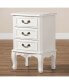 Фото #7 товара Furniture Gabrielle Victorian 3 Drawers Nightstand