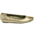Фото #1 товара VANELi Serene Metallic Quilted Ballet Womens Gold Flats Casual 703471