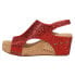 Фото #3 товара Corkys Carley Studded Glitter Wedge Womens Red Casual Sandals 30-5316-RDGL