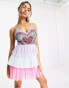 Фото #6 товара Maya embellished heart mini dress in multicolour