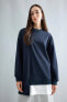 Фото #1 товара Regular Fit Bisiklet Yaka Sweatshirt Tunik