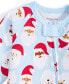 Фото #2 товара Baby Santa Toss Cotton Footed Pajamas, Created for Macy's