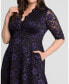 Фото #2 товара Plus Size Mon Cherie Floral Lace Cocktail Dress