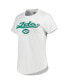 ფოტო #4 პროდუქტის Women's White, Charcoal New York Jets Sonata T-shirt and Leggings Sleep Set