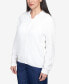 ფოტო #2 პროდუქტის Petite Classic Zip Up Front Cardigan Sweater