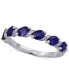 ფოტო #1 პროდუქტის Sapphire (1-1/4 ct. t.w.) & Diamond (1/8 ct. t.w.) Ring in 14k White Gold (Also Available in Emerald and Ruby)