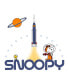 Фото #1 товара Astronaut Snoopy Blue Spaceship Wall Decals