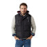 Фото #1 товара Chaps Flannel Lined Hooded Puffer Vest Jacket Men's Large Black Zipper Pockets