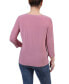 Фото #2 товара Petite 3/4 Sleeve Cutout Top