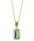 EFFY® Green Quartz (6 ct. t.w.) & Diamond Accent 18" Pendant Necklace in 14k Gold