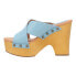 Фото #3 товара Dingo Driftwood Studded Platform Womens Blue Casual Sandals DI849-400