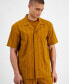 Фото #3 товара Men's Short Sleeve Textured Button-Front Camp Shirt, Created for Macy's