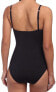 Фото #4 товара Tommy Bahama Pearl 170312 One-Piece Swimsuit Black Womens Swimwear Size 10