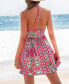 ფოტო #3 პროდუქტის Women's Pink Boho Halterneck Mini Beach Dress