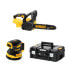 Фото #2 товара DeWalt Akku-Kettensäge 18V DCM565N-XJ + Akku-Exzenterschleifer 18V DCW210NT-XJ 2x 18V / 5 Ah & Ladegerät, TSTAK-Box