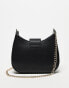 Valentino Divina baguette shoulder bag with tassle detail in black