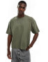 Фото #1 товара ASOS DESIGN essential heavyweight oversized boxy t-shirt 240gsm in khaki