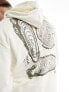 ASOS DESIGN oversized hoodie with outdoor back print in beige