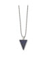 Chisel polished with Lapis Triangle Pendant on a Ball Chain Necklace