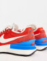 Nike Waffle One vintage trainers in red and photo blue