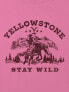 Kids Yellowstone Stay Wild Graphic Boxy Crop Tee