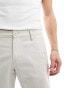 ASOS DESIGN slim stretch chino shorts in stone