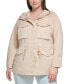 Фото #1 товара Plus Size Zip-Front Long-Sleeve Hooded Jacket