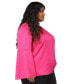 Plus Size Hammered-Satin Bell-Sleeve Top