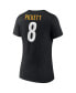 ფოტო #4 პროდუქტის Women's Kenny Pickett Black Pittsburgh Steelers Player Icon Name and Number V-Neck T-shirt