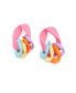 ფოტო #1 პროდუქტის Women's Multicolor Colorblock Chainlink Drop Earrings