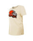 ფოტო #3 პროდუქტის Women's Cream Cleveland Browns Chrome Sideline T-shirt